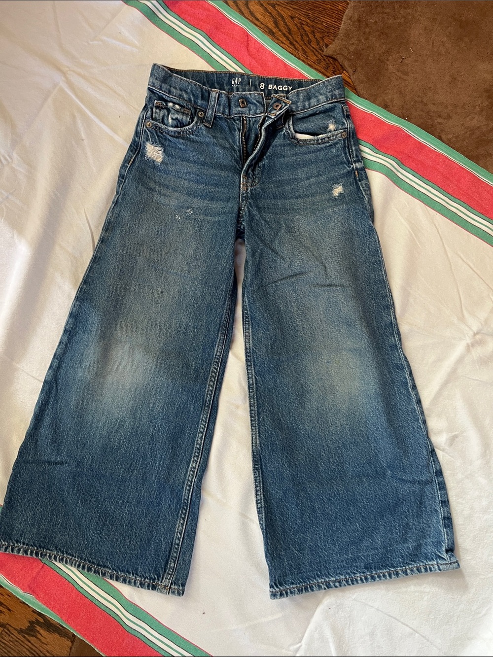 GAP Baggy Wide-Leg Jeans - Washed Blue